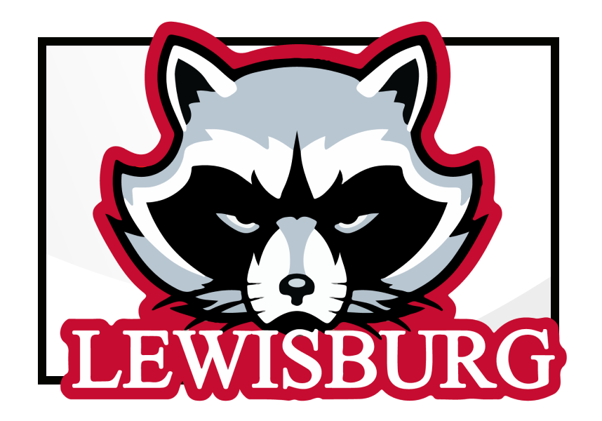 raccoon logo in a box with black outline